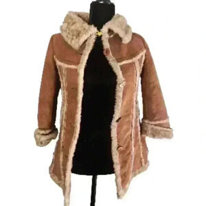 Miss Sixty Womens Suede Vintage Y2K Penny Lane Coat XS